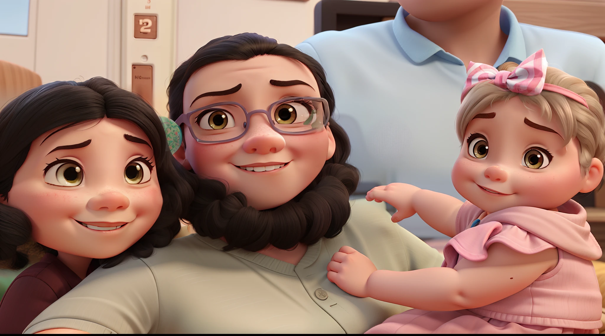 pai, Mother  Girl Small Hair, Disney pixar |