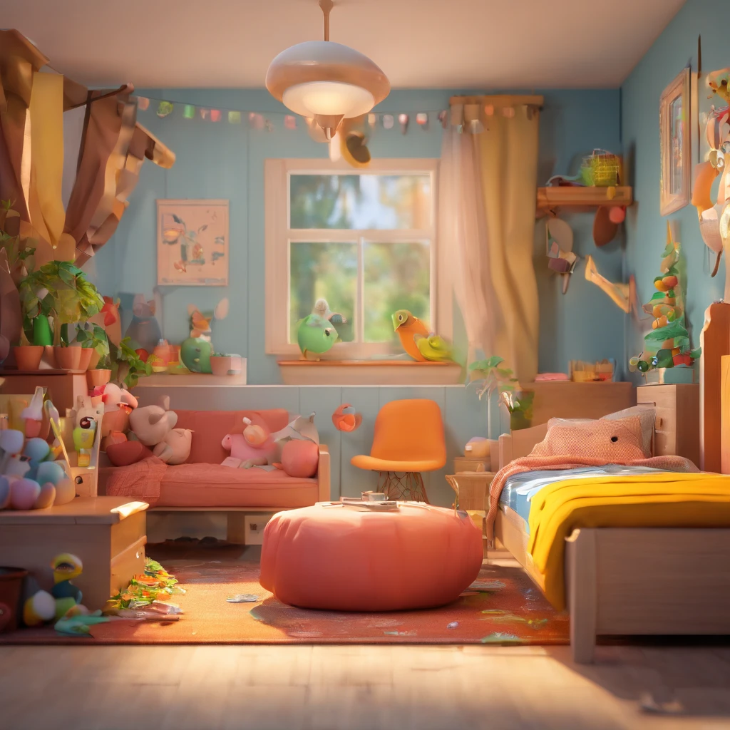 "Make a Disney Pixar-style picture, em 3d"