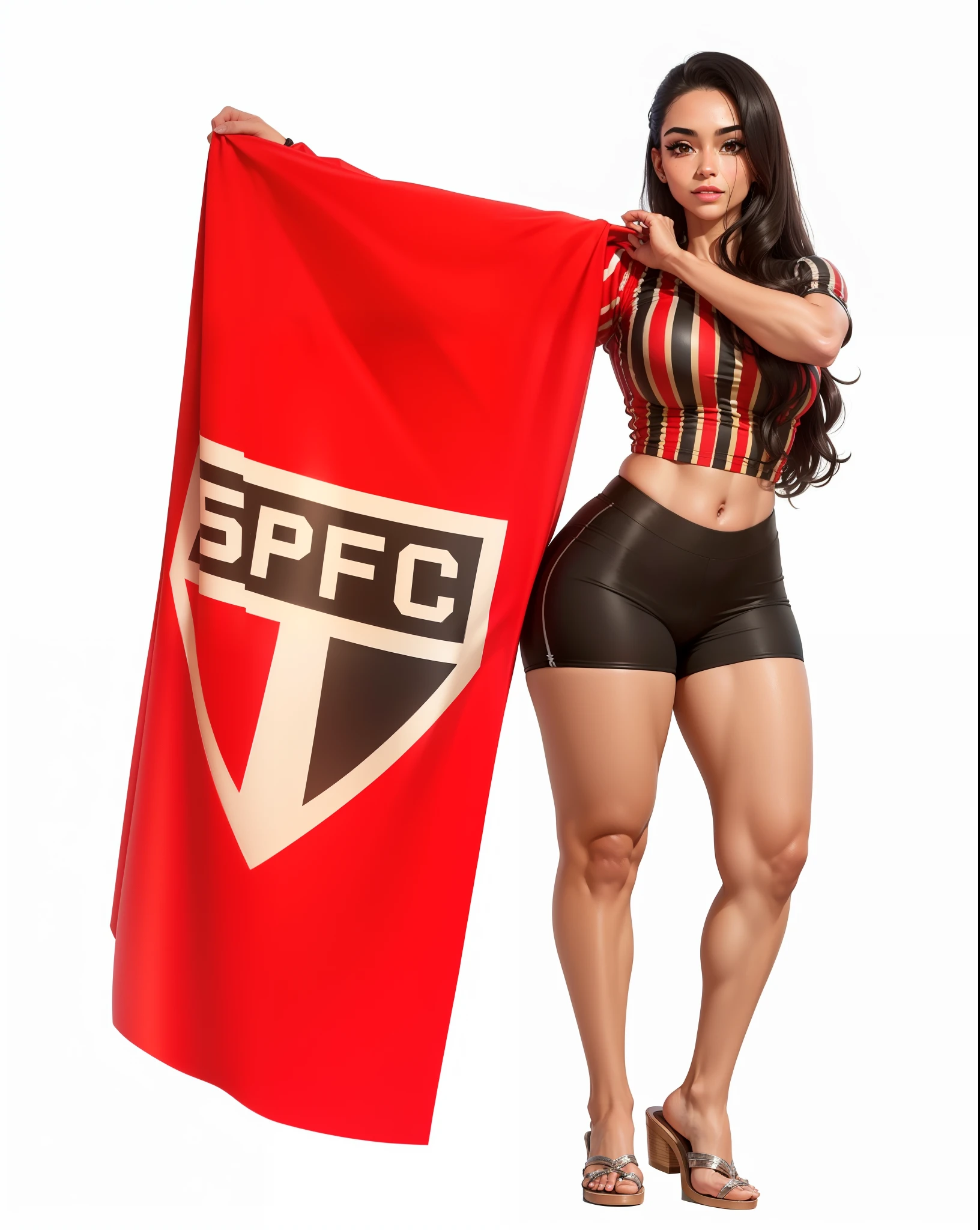 ChunLi, (black g-string), wearing a black thong, underwear, solo, panties, (((wearing a white Real Madrid shirt))), long hair, brown hair, dark hair, (perfectly proportioned body:1.1), (((bathroom)), soft lighting, smilling ,(solo)),  (standing on one leg:1.2), (standing split:1.3), muscular, hand holding one leg up, (black panties), clothes writing, (alone). ((solo:1.5)), big red lips, cameltoe, 1 girl, white Real Madrid shirt, [[[(((big hips)))]]]], perfectly round breasts, hourglass body.  shiny skin, watching the viewer, beautiful hair, beautiful face, beautiful detailed eyes,, brown eyes, babyface, beautiful clavicle, beautiful body, beautiful breasts, large breasts:0.5,