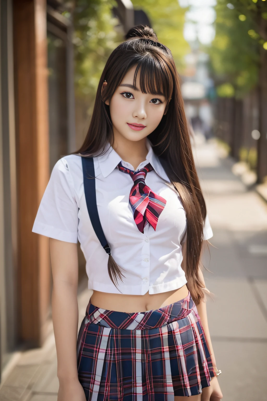 Beautiful school girl、Beautuful Women、japanes、(Masterpiece:1.6,16K High Definition),A seductive body that is bursting、schools、 student clothes