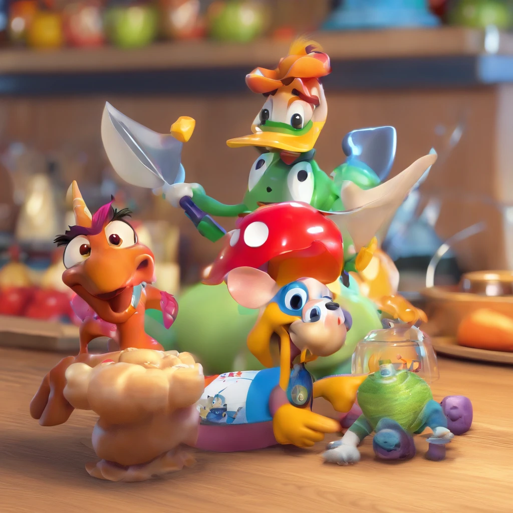 "Make a Disney Pixar-style picture, em 3d"