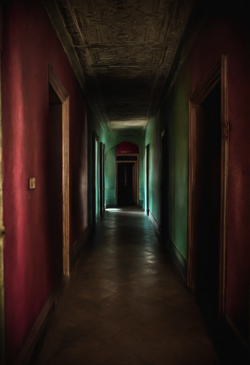 Dark Asylum Corridor, portas entre aberta