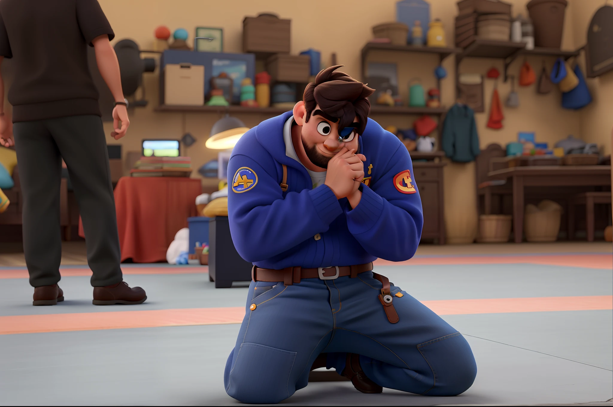 Um homem estilo Disney Pixar, alta qualidade, melhor qualidade