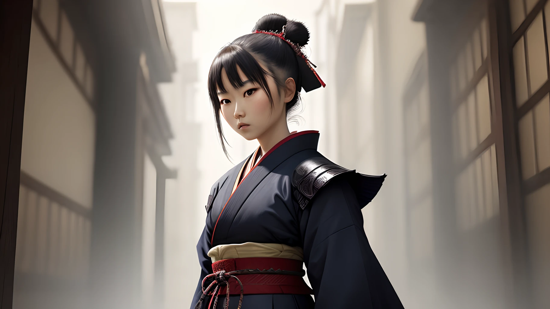 Samurai, girl