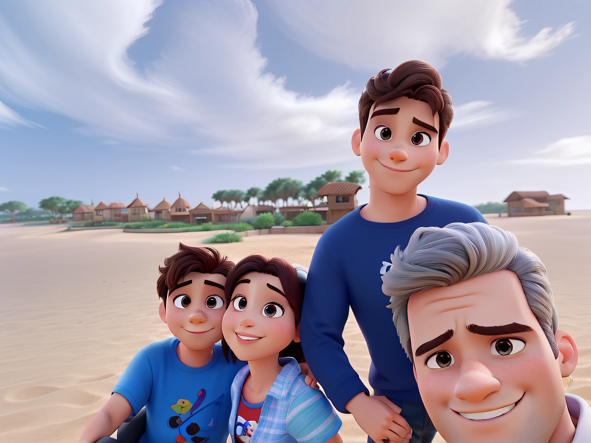 casal homem e mulher , dois s, no estilo Disney Pixar, alta qualidade, melhor qualidade