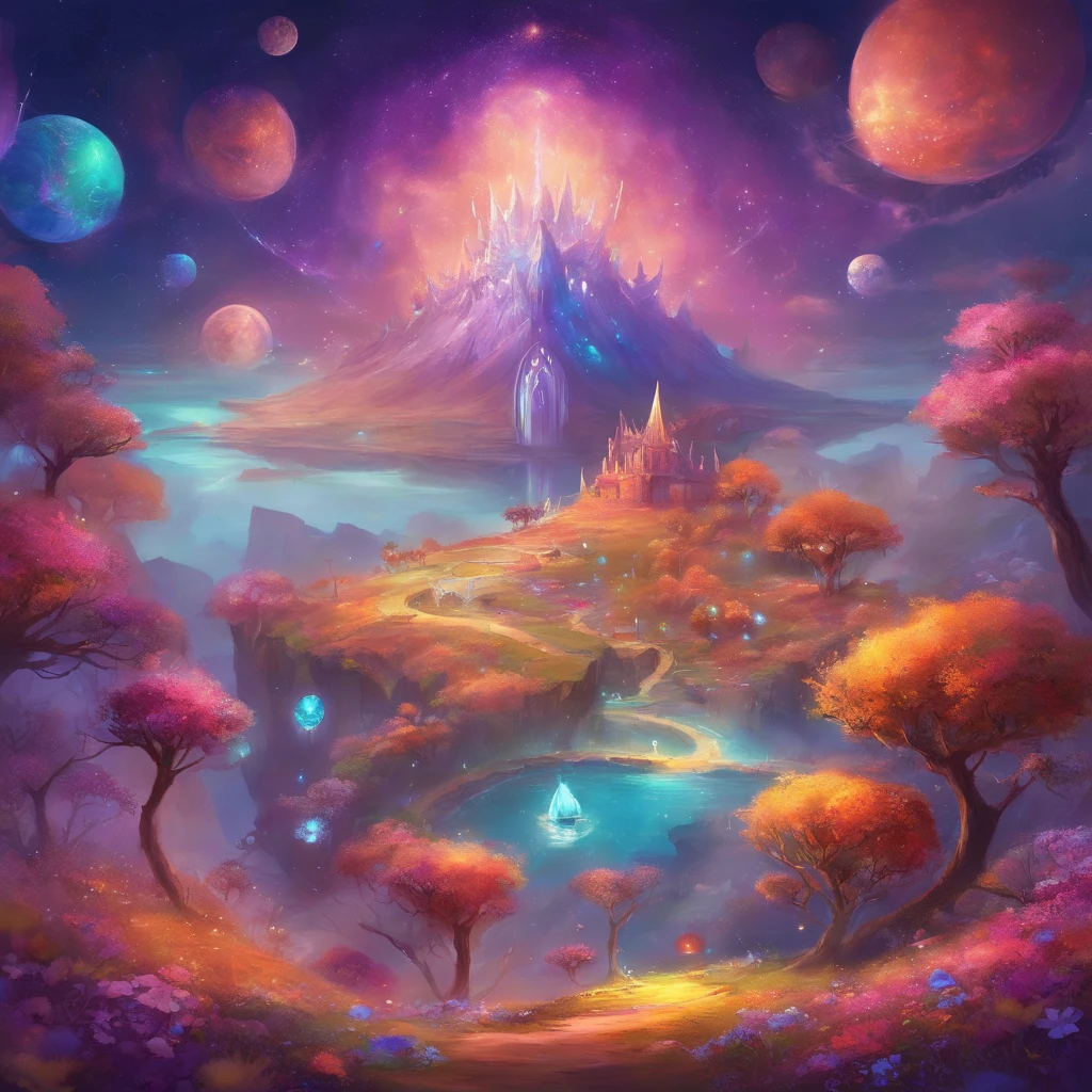 um mago fazendo doces com boboletas cores principais roxo