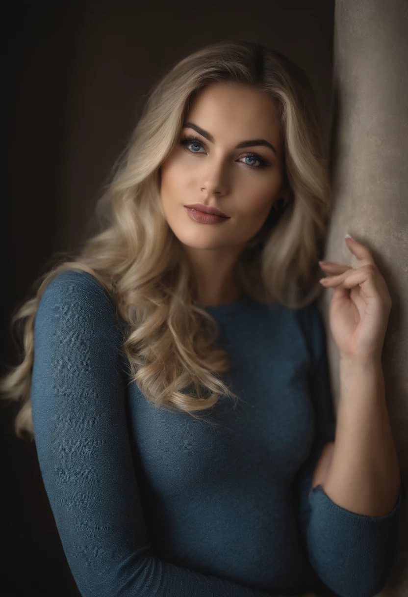 Femme Arafed complètement , fille sexy aux yeux bleus, Ultra réaliste, Méticuleusement détaillé, cheveux blonds et grands yeux, Selfie d’une jeune femme, Yeux de chambre, sans maquillage, maquillage naturel, Regarder directement la caméra, Maquillage subtil, dans la chambre, Buste de taille moyenne à grande, ((montrant ses seins qu’elle tient avec ses mains)).un air innocent et fragile. Des vêtements classes