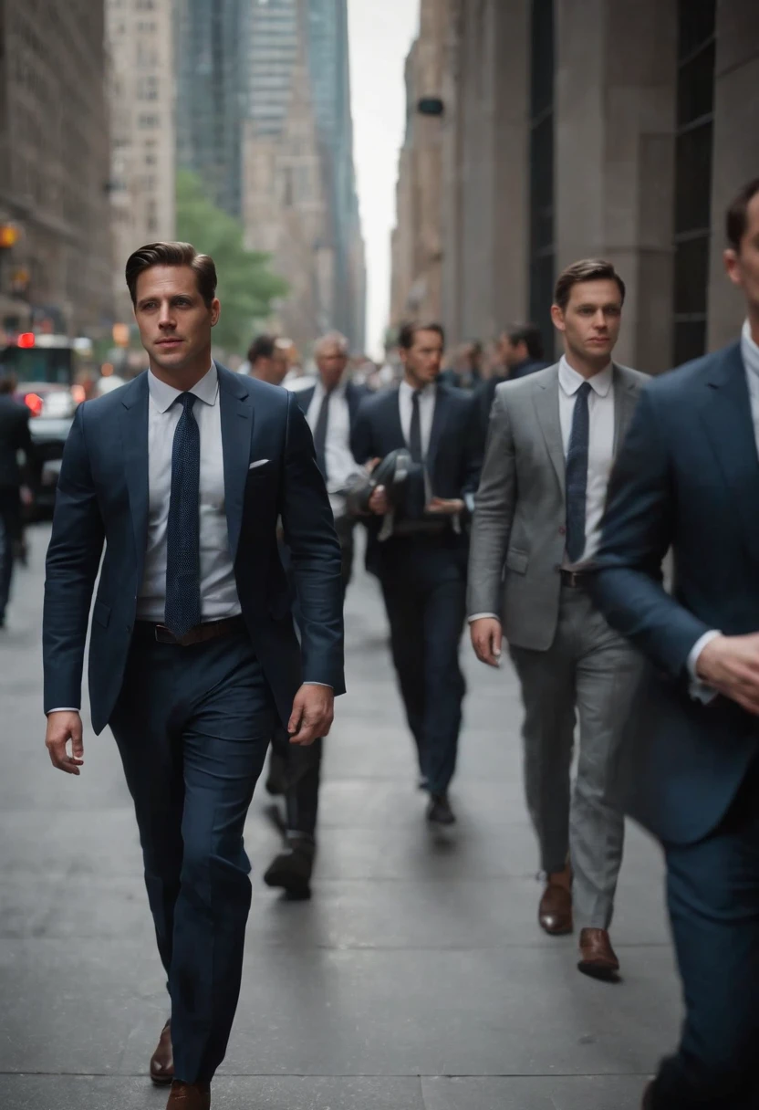 typical scenes of wallstreet bankers in their normal surrounding and style. very stylish suits
