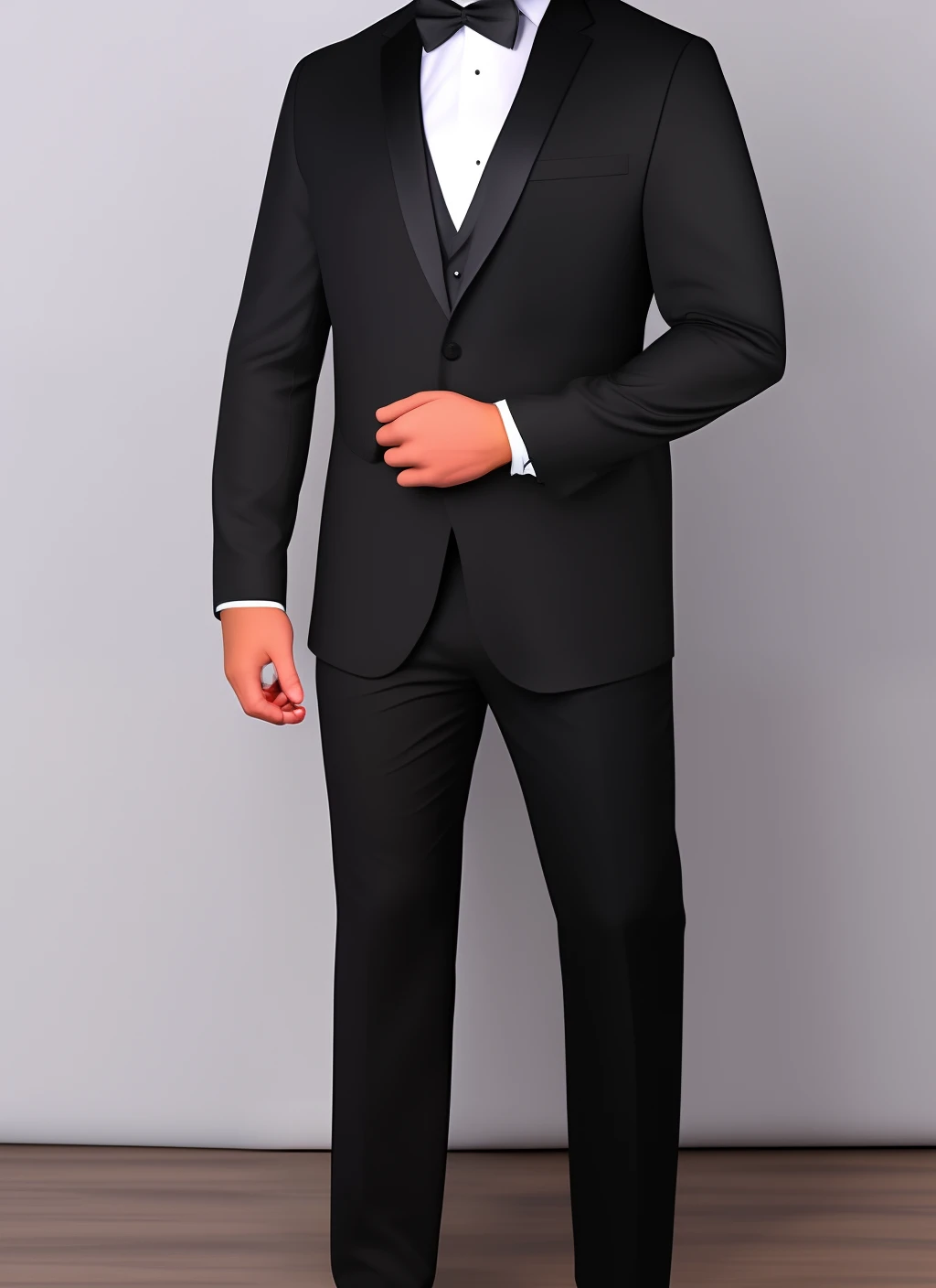 Black cat in mafia suit