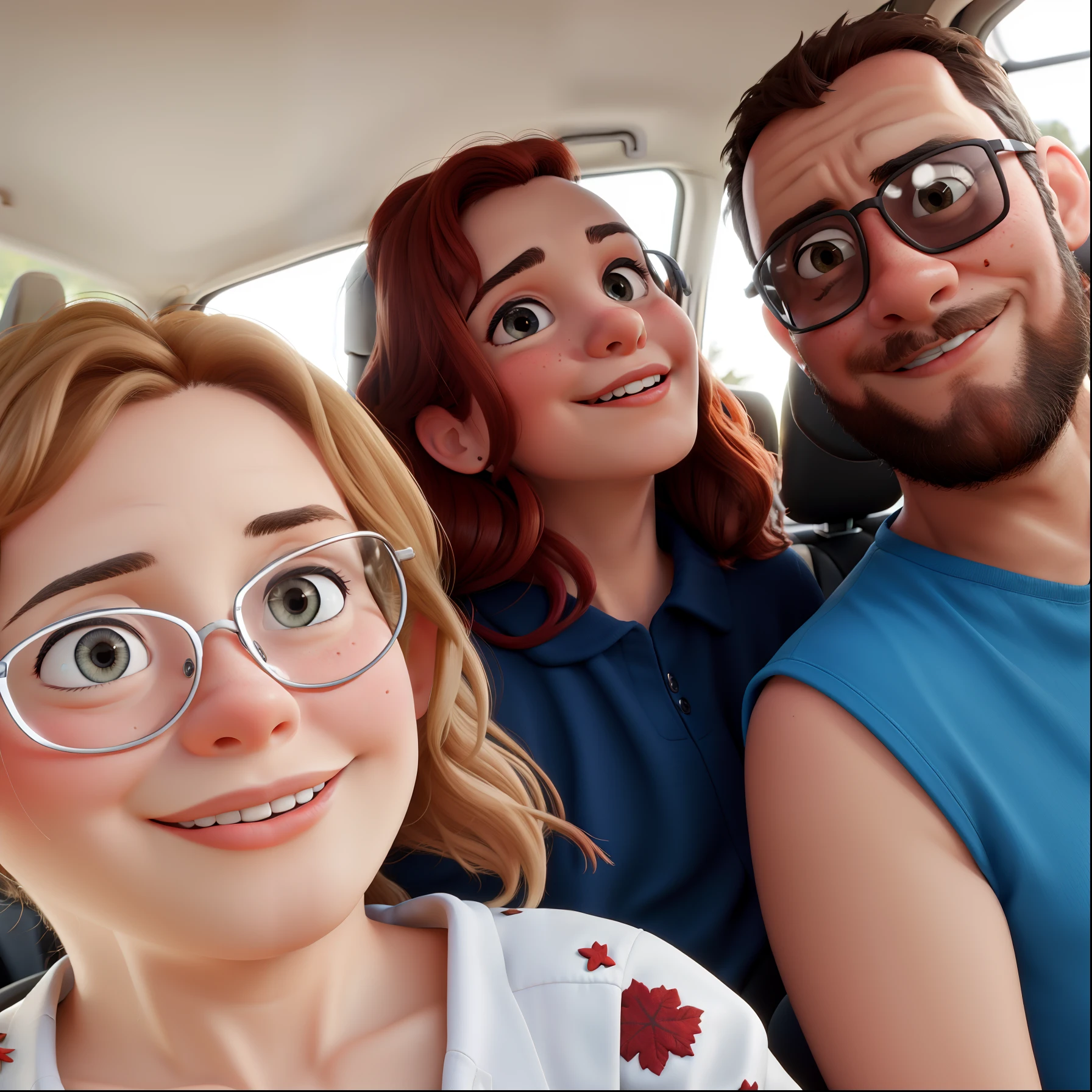 Family in the car