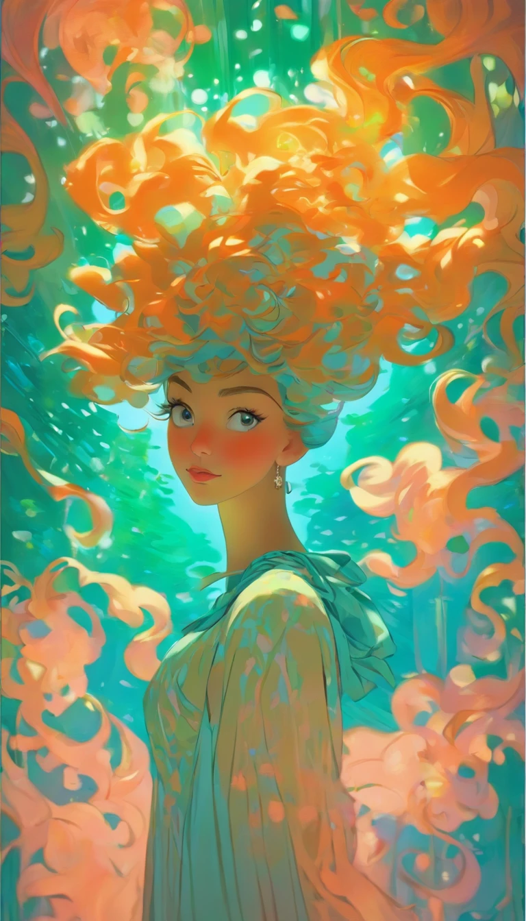 Arte hiperrealista de personagens femininas por David Hockney e Alphonse Mucha, arte de fantasia, Arte realista, dynamic lighting, art-station, volumeric lighting, Rostos altamente detalhados, 8 mil,Full HD, Concedido,, 1girl, No escuro, sombra profunda, discreto, Cowboy baleado, (Traje Oficial: 1.4), Cabelos compridos, cana, cabelo com luzes pretas