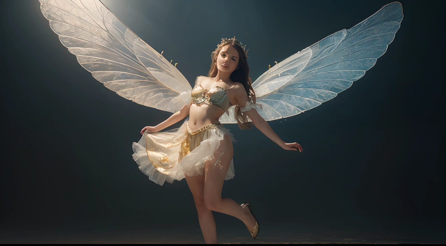 "(best quality, high resolution, masterpiece: 1.2), (realistic, photorealistic, photorealistic: 1.37), fairy with wings, full body, clothes covering floating body, various poses"
