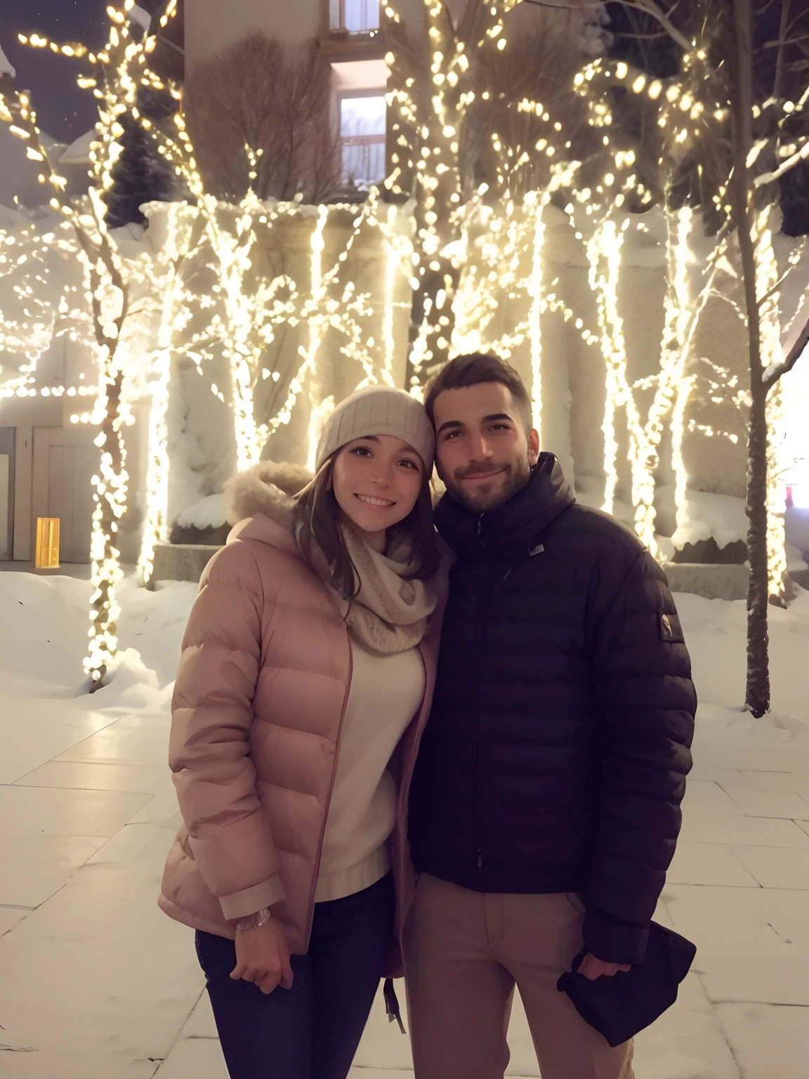 Noite de inverno nos Alpes