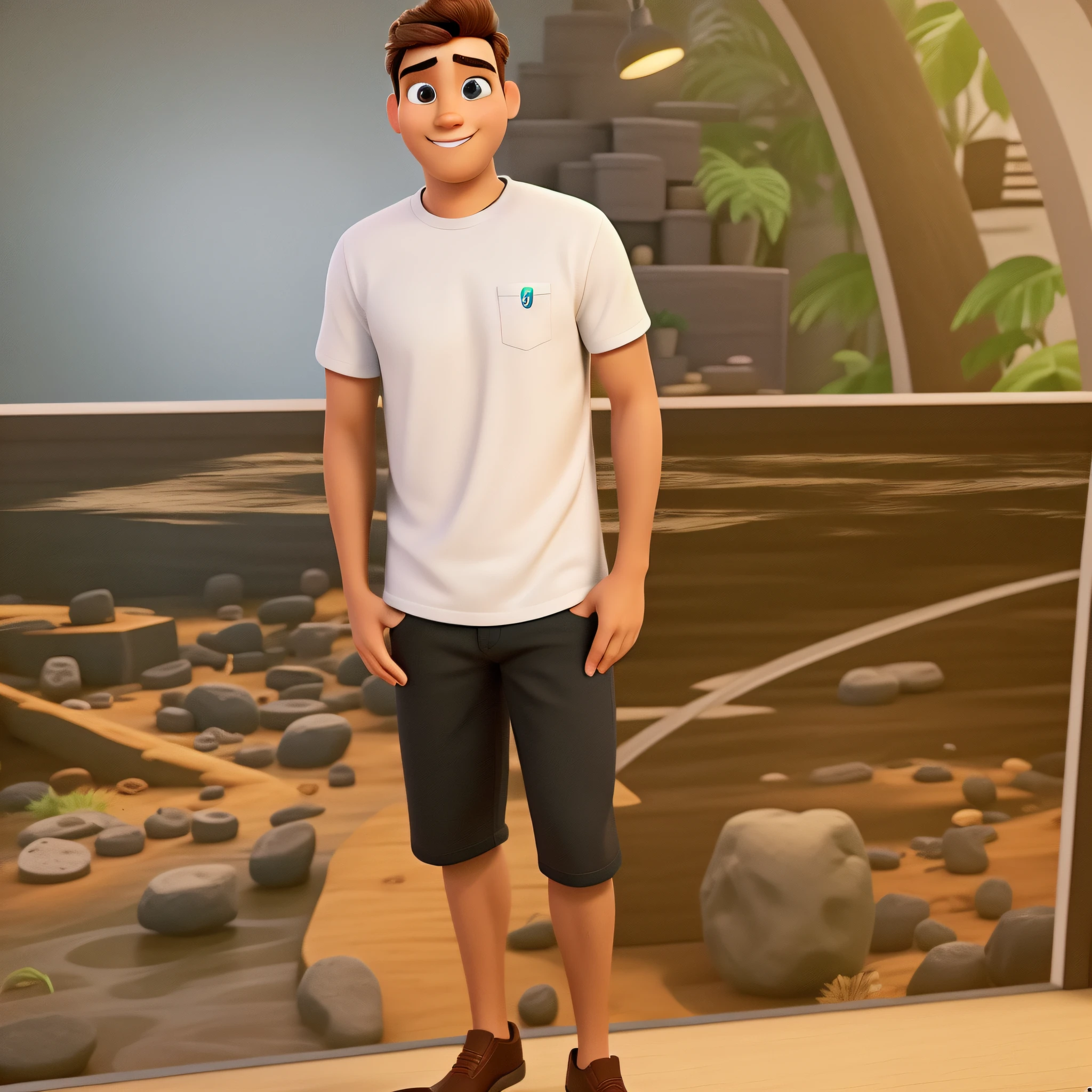 Um homem estilo disney pixar, alta qualidade, melhor qualidade