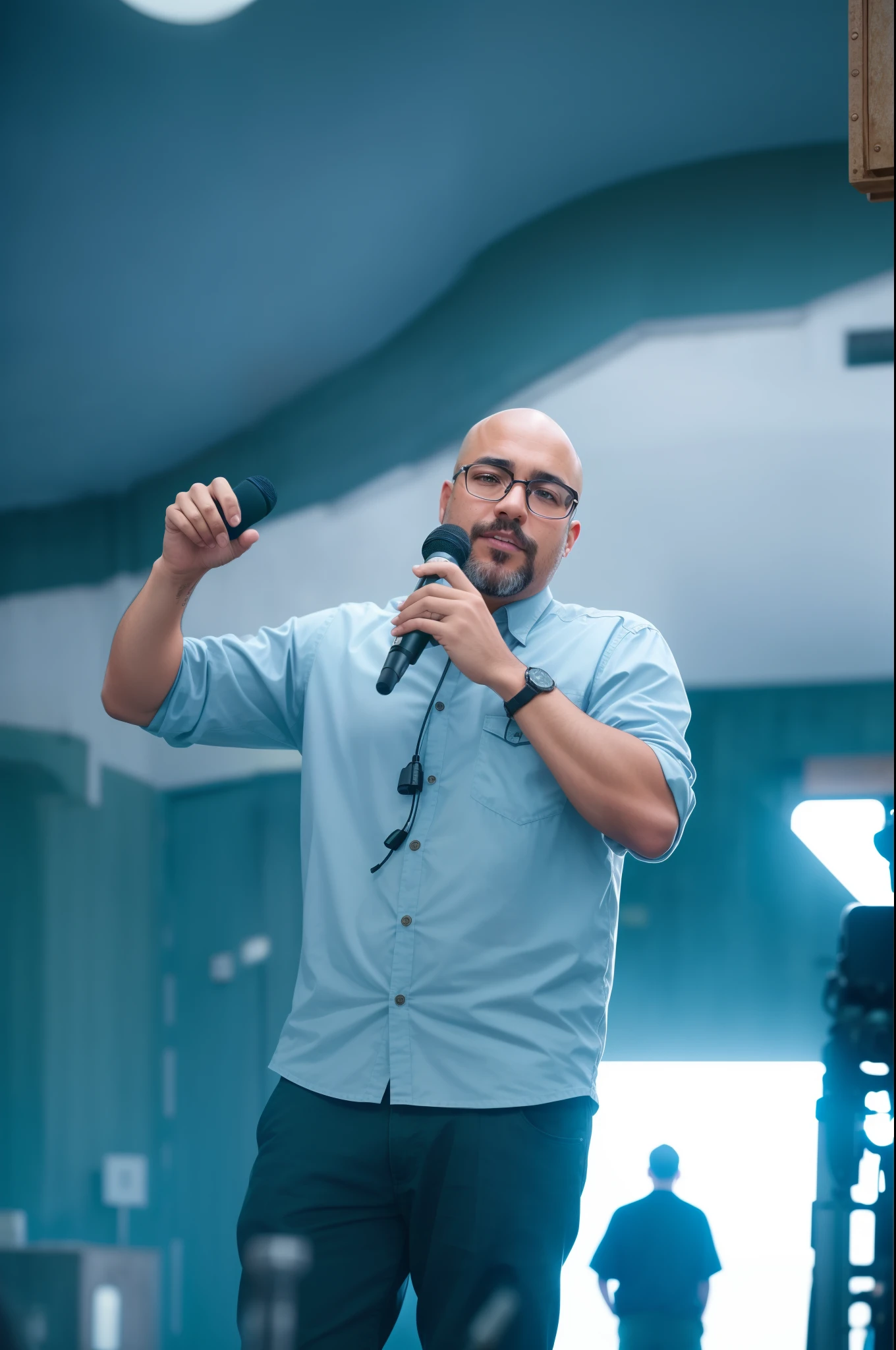 There's a man standing with a microphone, Tiro em Sony A 7 III, Joel Torres, Directed by: Max Dauthendey, Directed by: Alexander Fedosav, Tiro na Canon EOS R 5, Tiro na Nikon Z9, Tiro na Canon EOS R5, Directed by: Ivan Grohar, poderoso, Directed by: Matija Jama, henry ascensio, joe alves