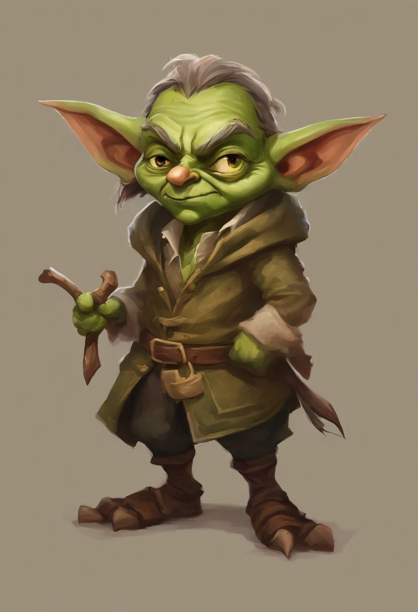 young, green-skinned, warmly dressed, (winter clothes, medieval clothes) goblin stands in the snow. (the friendly face of a young goblin) (worn warm clothes). The green skin of the goblin is vibrant, emphasizing its otherworldly appearance. the goblin is young, about 20 years old, has a sharp, green, smart but slightly menacing face. (nice face, normal green nose, face of a magic adept, goblin face). The lighting in the scene is dim, with a subtle glow casting eerie shadows on the goblin's face and surroundings. The overall image quality is of the highest standard, with ultra-detailed textures and a photorealistic rendering. The artwork is depicted in a medium that best showcases its unique style and texture, whether it be an illustration, oil painting, 3D rendering, or photography. The color palette is dominated by earthy tones, with a focus on various shades of green to complement the goblin's appearance.