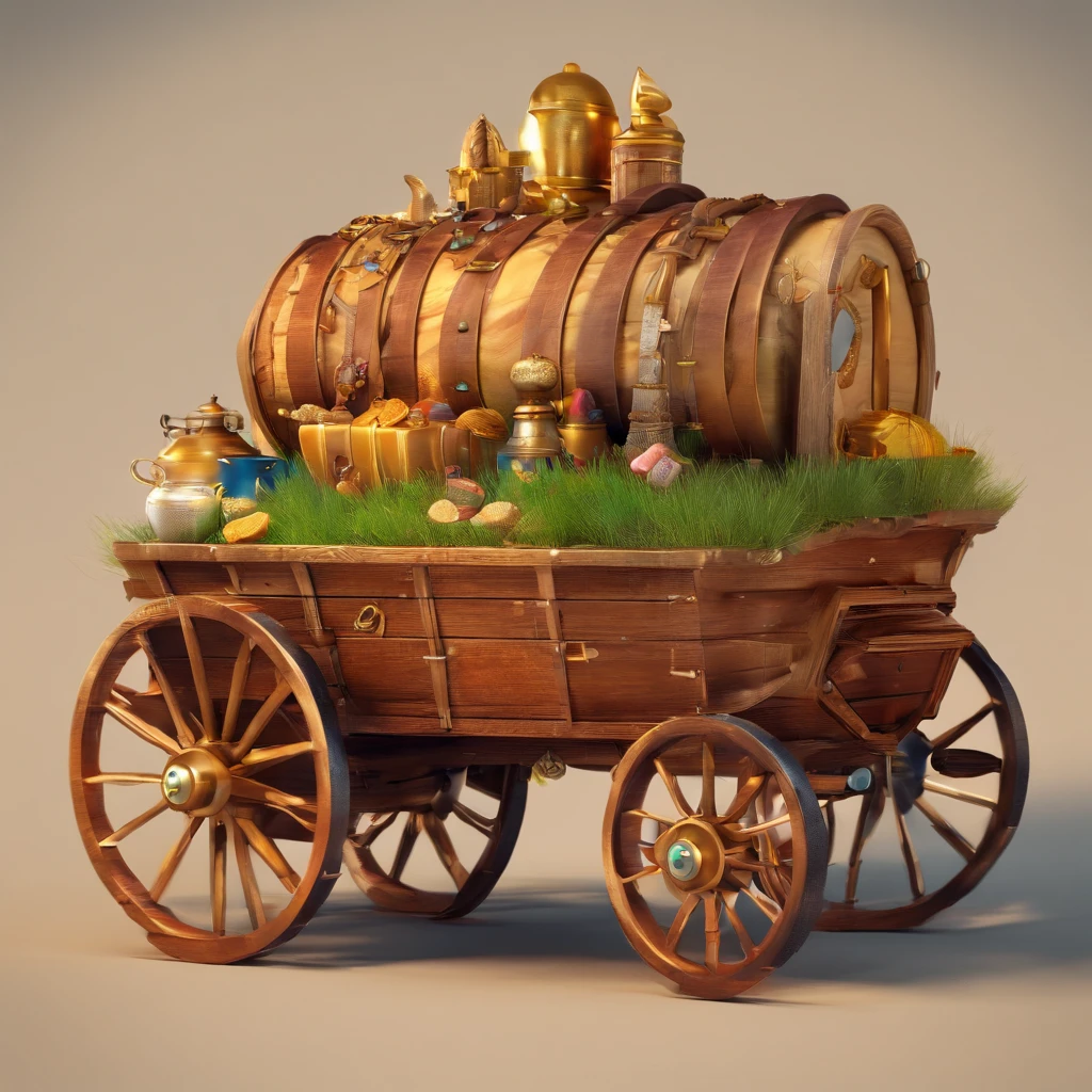 Banner do jogo, um grupo de comerciantes gordos na estrada, ao lado da paisagem, sacos de dinheiro pendurados, next to a carriage carrying treasure chests, comiс style
