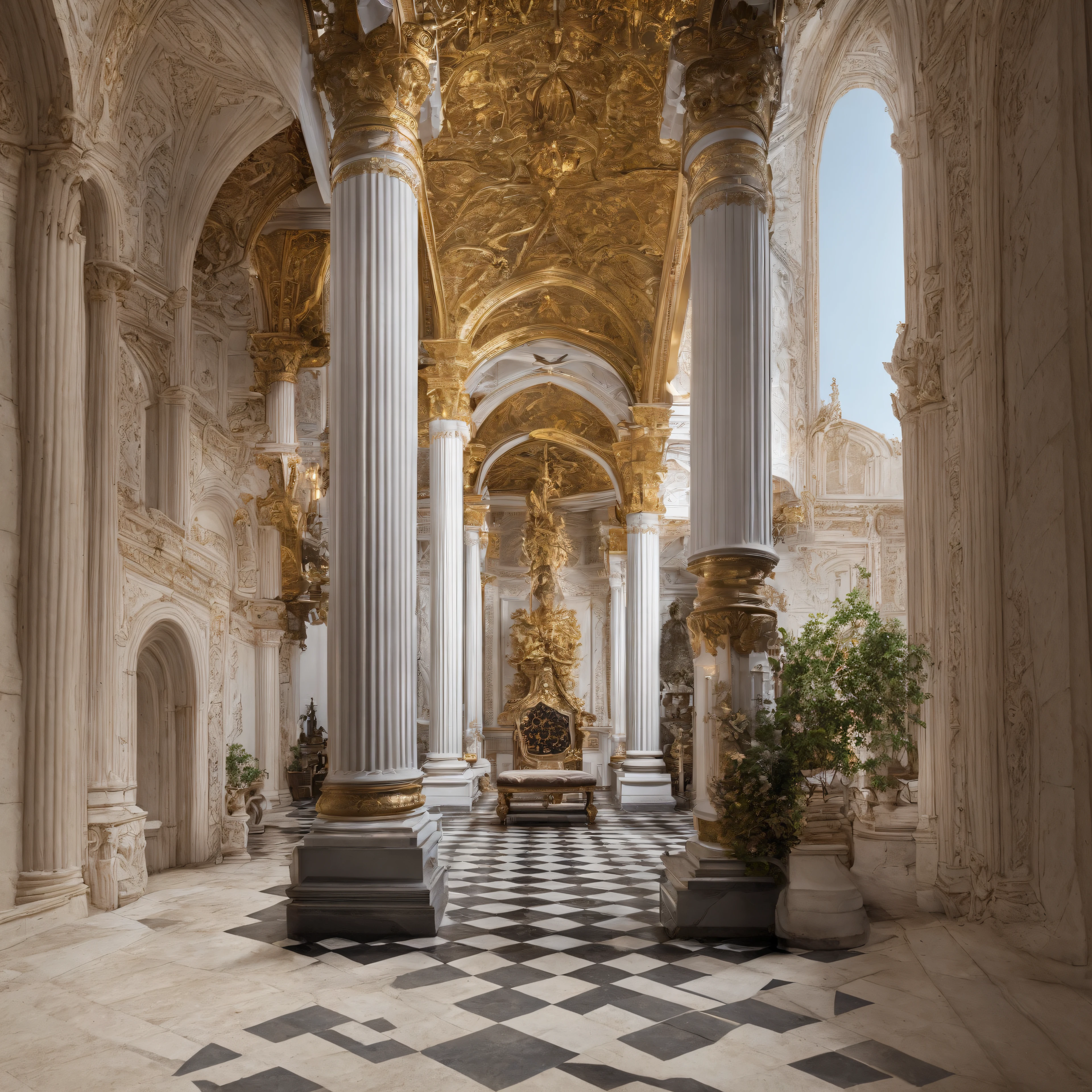 Interior view of the Royal European Courtyard Palace