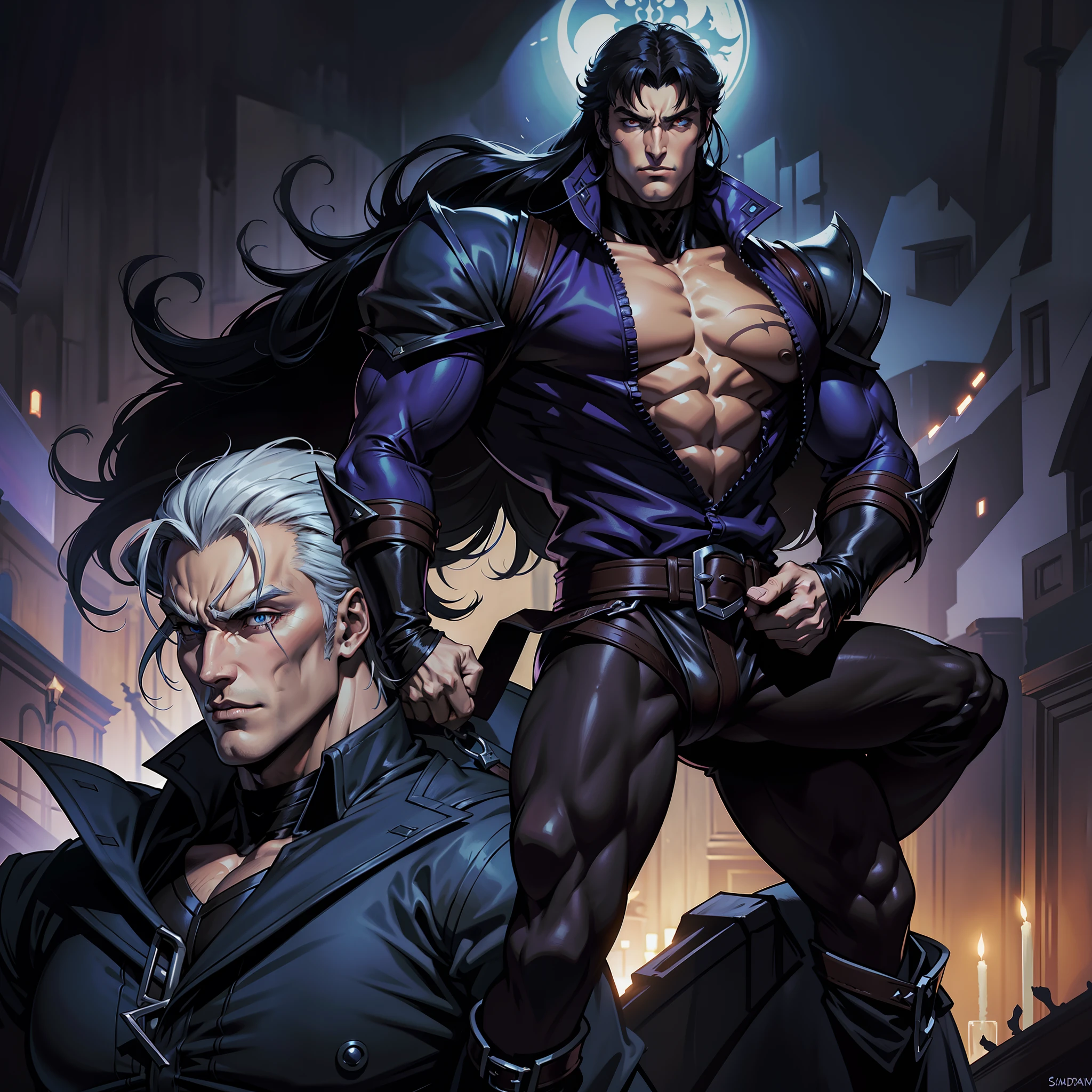 Castlevania Shadow Lord Hyper Réaliste Super Détaillé Hokuto No Ken Kenshiro Style correct humain Anatomy
