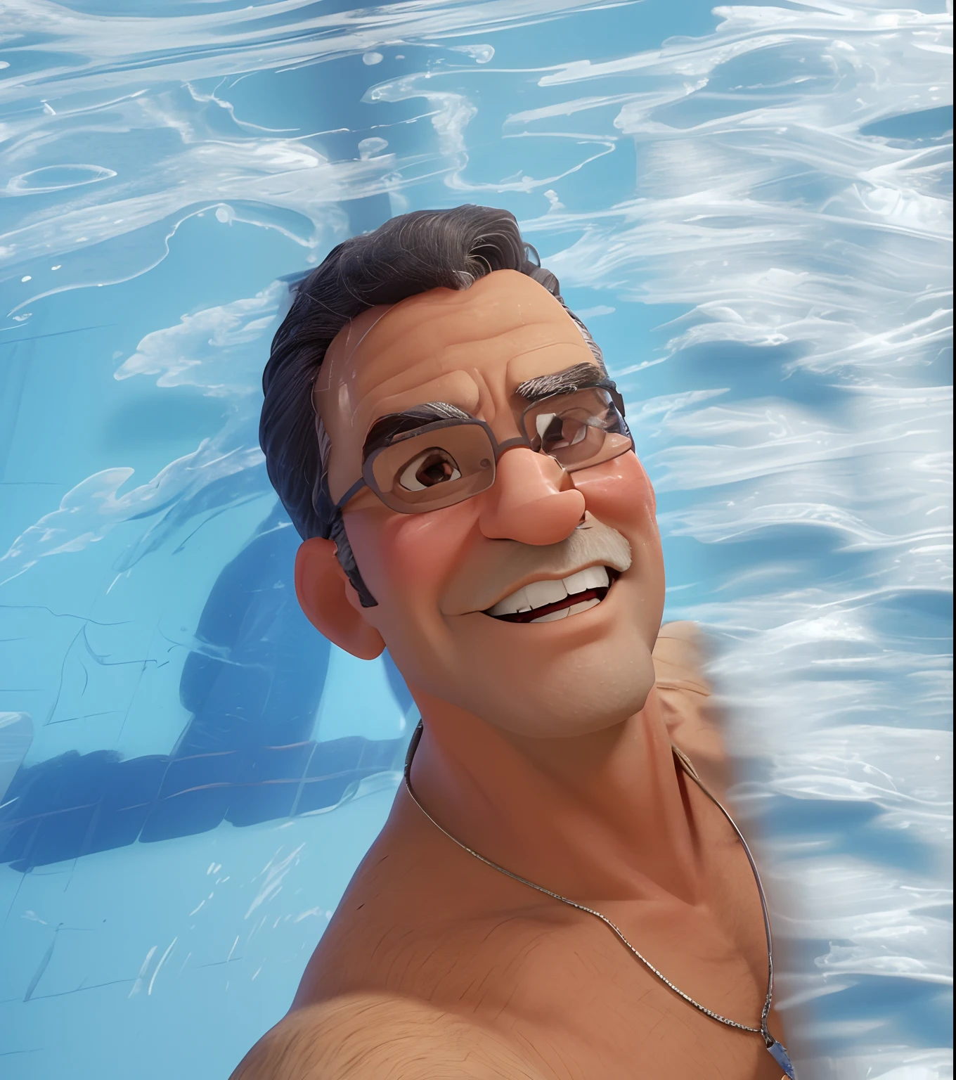 velho, inspirado na Disney Pixar, Inspirado pelo pastor ( Rubens Janeiro ) A gray-haired man wearing glasses in an office with a book on the table looking to the serious future, old man, cabelos grisalhos, um terno