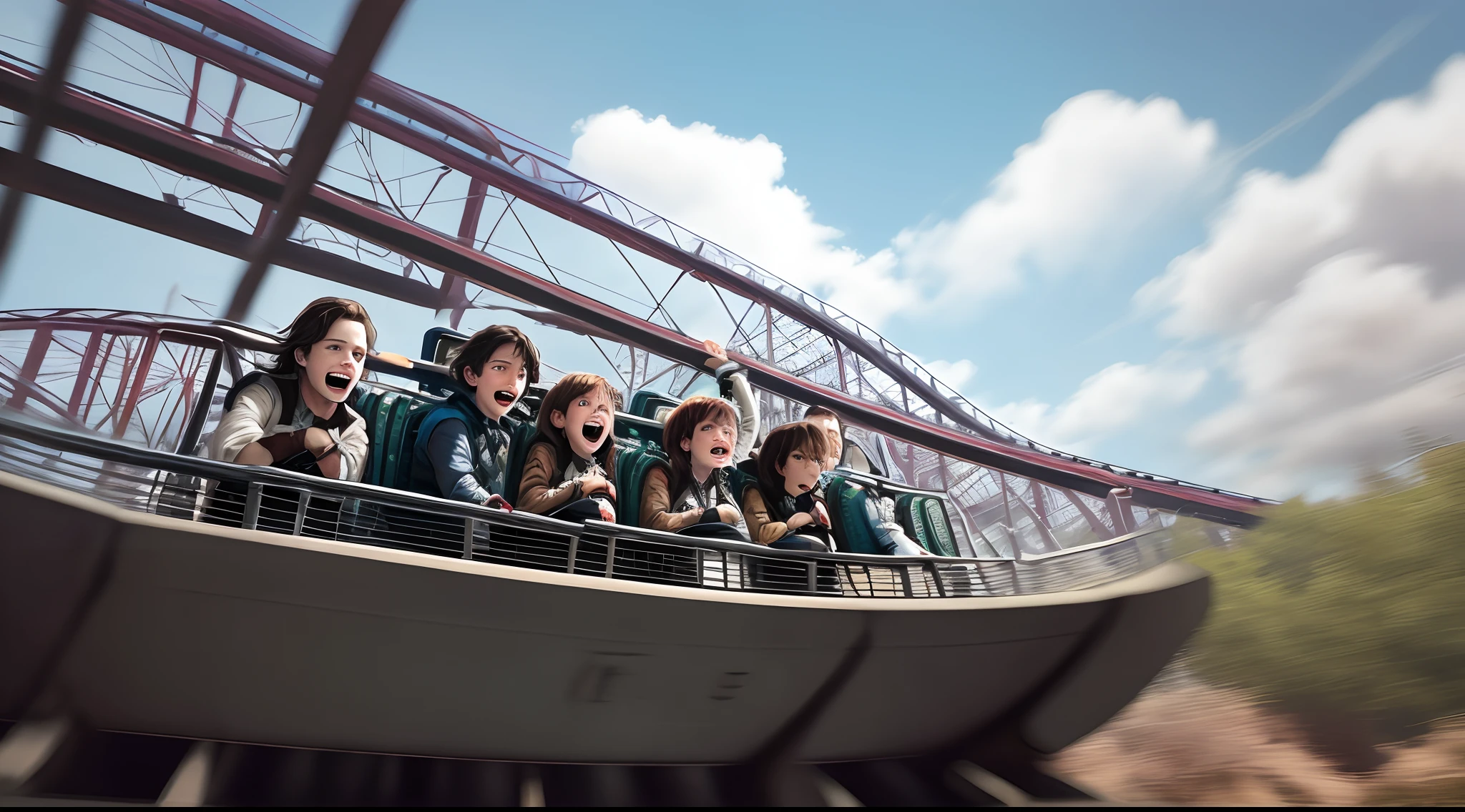 Carl Grimes on a roller coaster