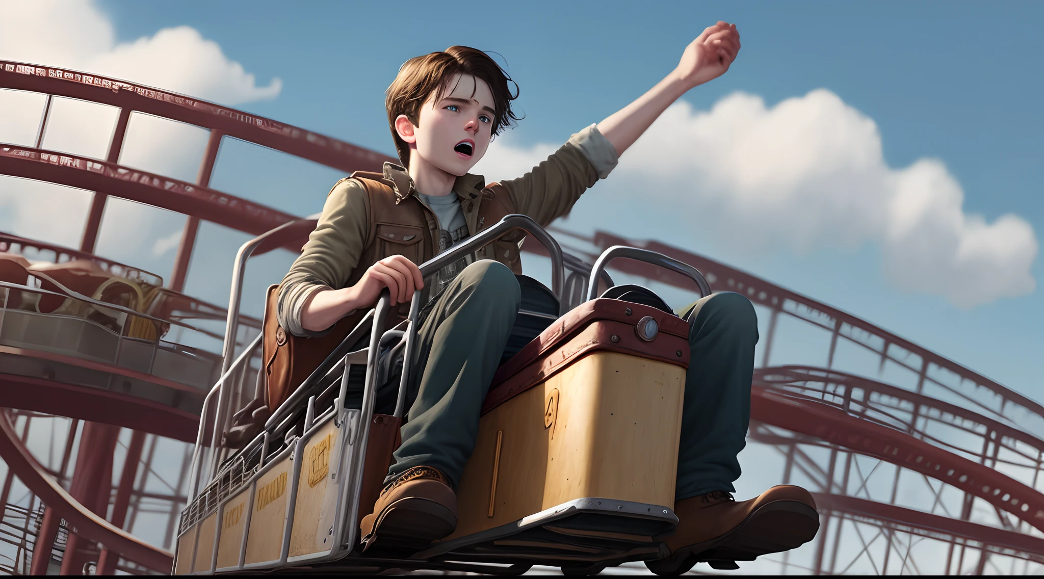 Carl Grimes on a roller coaster