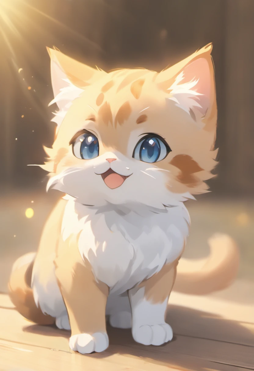 (best quality,4k,8k,highres,masterpiece:1.2),ultra-detailed,(realistic,photorealistic,photo-realistic:1.37),a cute little kitten trembling slightly,soft fur texture,delicate paw pads,expressive eyes,adorable twitching whiskers,hint of vulnerability,gently flickering tail,playful stance,artistic cat illustration,subtle color palette,natural lighting