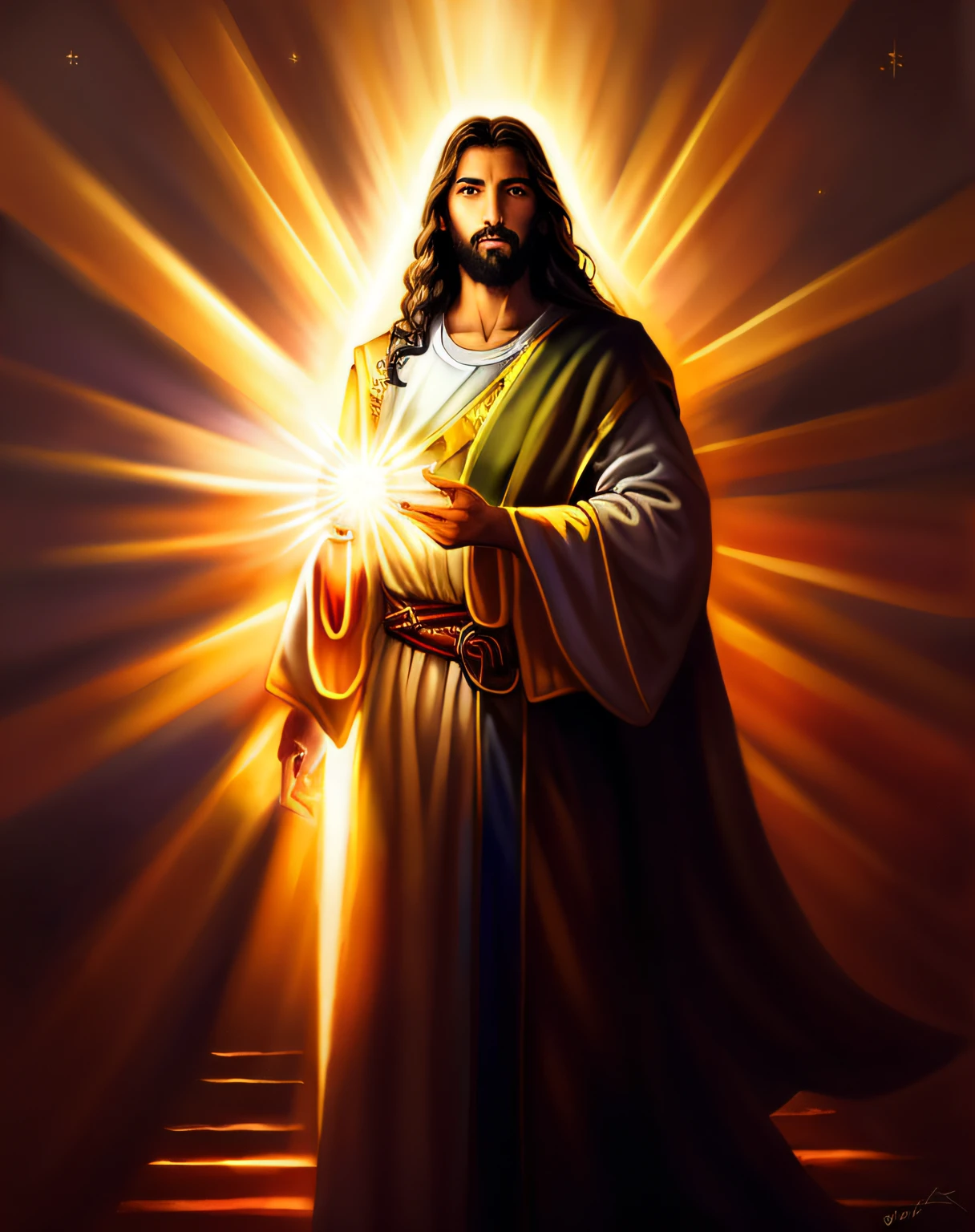 Jesus holding a bright light in his hands, Raios de Luz Sagrada Sagrada, raios de deus brilhantes, em movimento Jesus Cristo, aura sagrada brilhante, Jesus Cristo Indo Super Saiyajin, Luz de Deus, deus raios solares, Jesus, Luz Divina, Raios Sagrados de Luz Espiritual, Obra-prima da luz brilhante, O Senhor e Salvador, deus luz, luz espiritual, luz santa, Tron legado Jesus Cristo