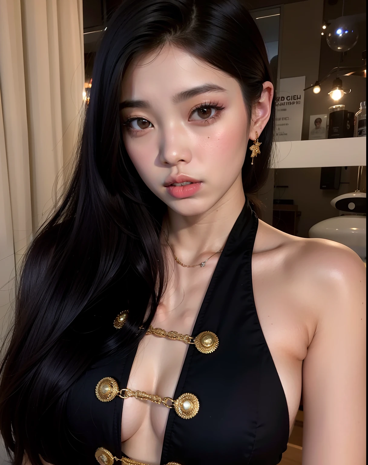Asian woman araffed in a black dress posing for a photo, Heonhwa Choe, Gongbi, Mulher sul-coreana bonita, TaeJune Kim, Jinyoung Canela, linda mulher coreana jovem, Hwang SE - EM, coreana, mulher coreana jovem bonita, Xision Wu, Lulu Chen, Retrato de Jossi de Blackpink, Seseon Yoon