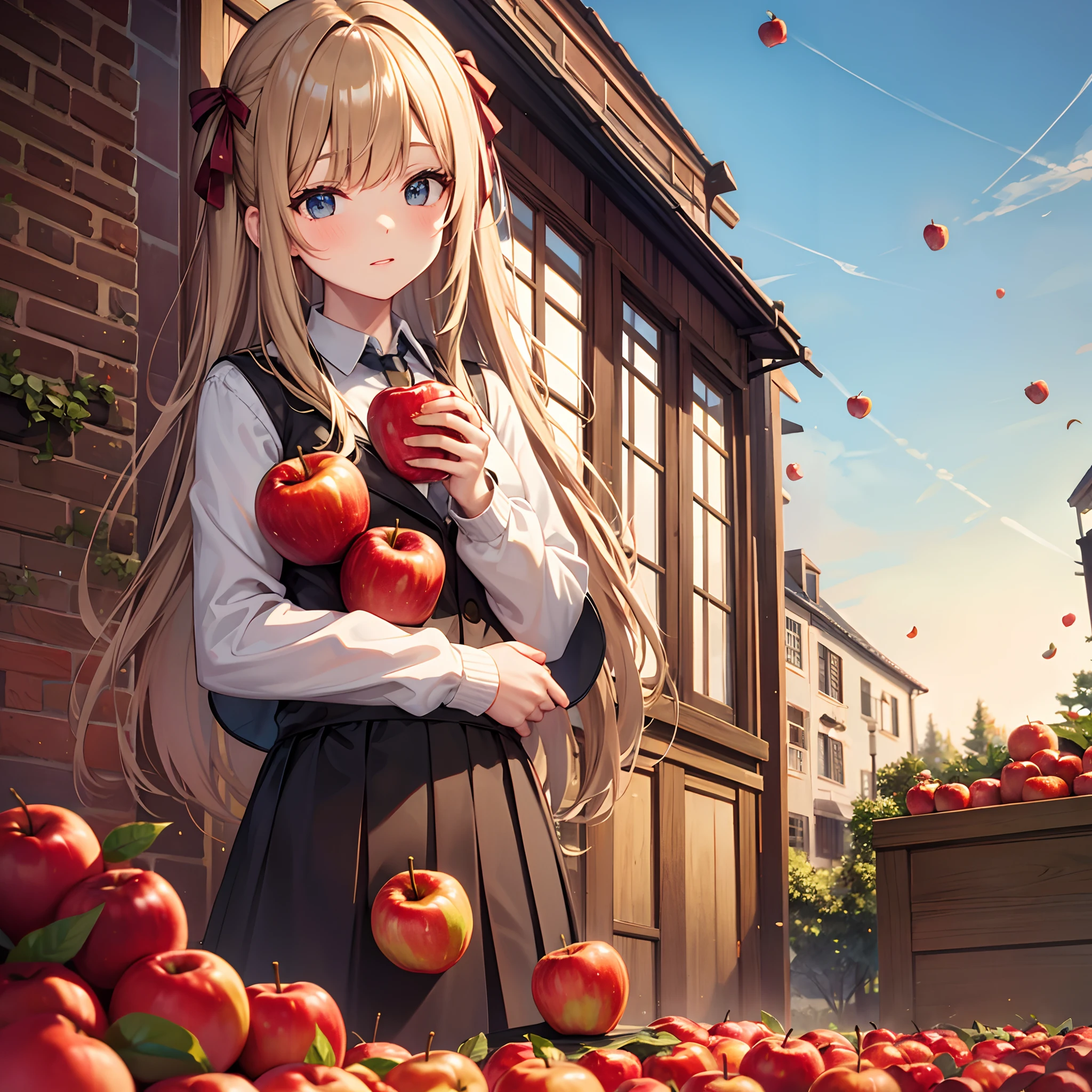 A lot of apples fell from the sky