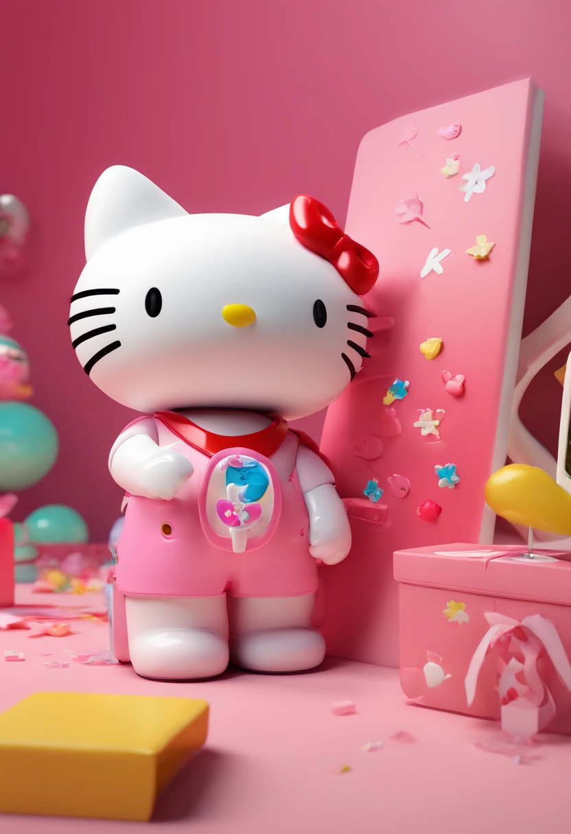hello kitty next to the letter k