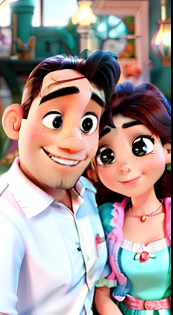 romantic couple, igual aos filmes Disney Pixar