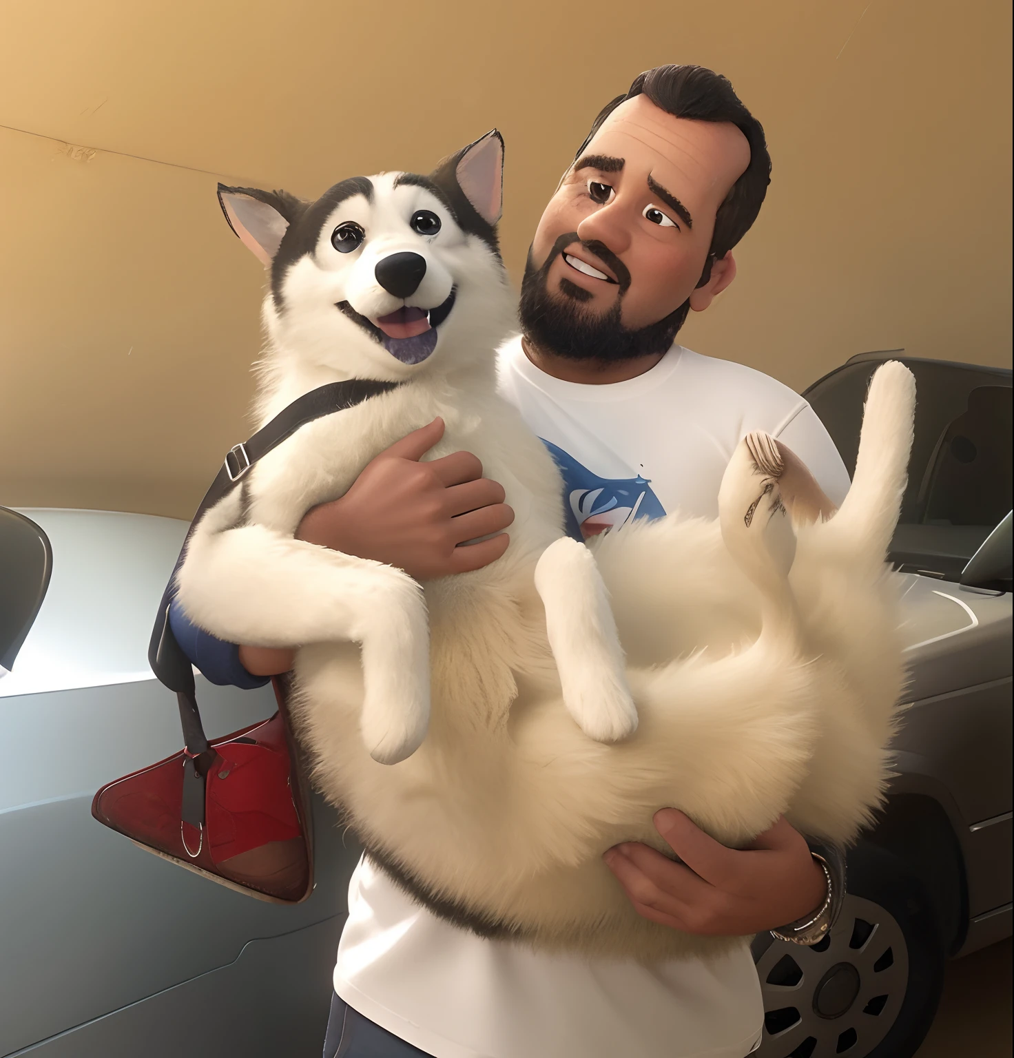 Desenhe a imagem da foto no estilo Disney Pixar exatamente com os detalhes que a foto possui