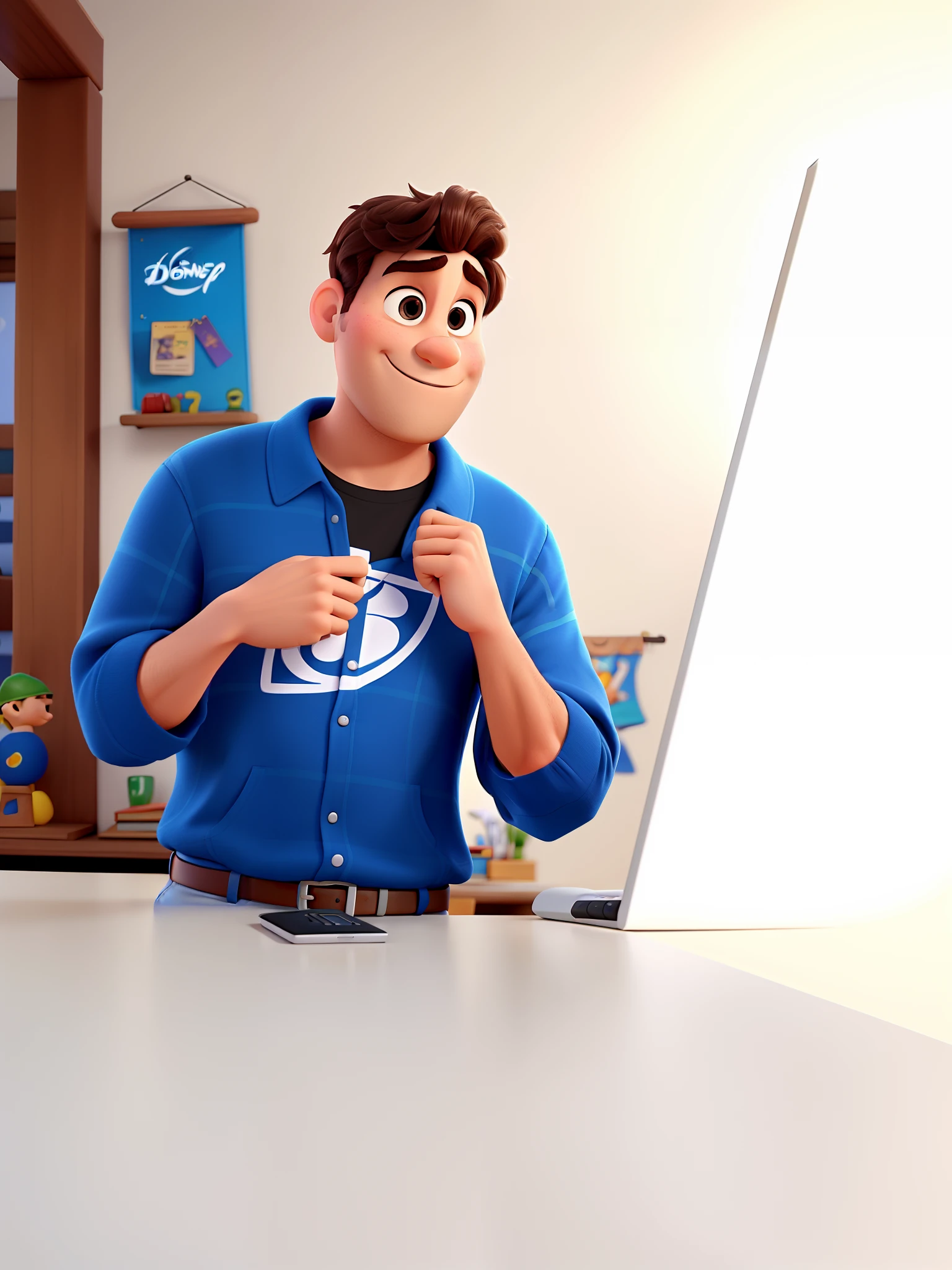 um homem estilo Disney pixar, alta qualidade, melhor qualidade