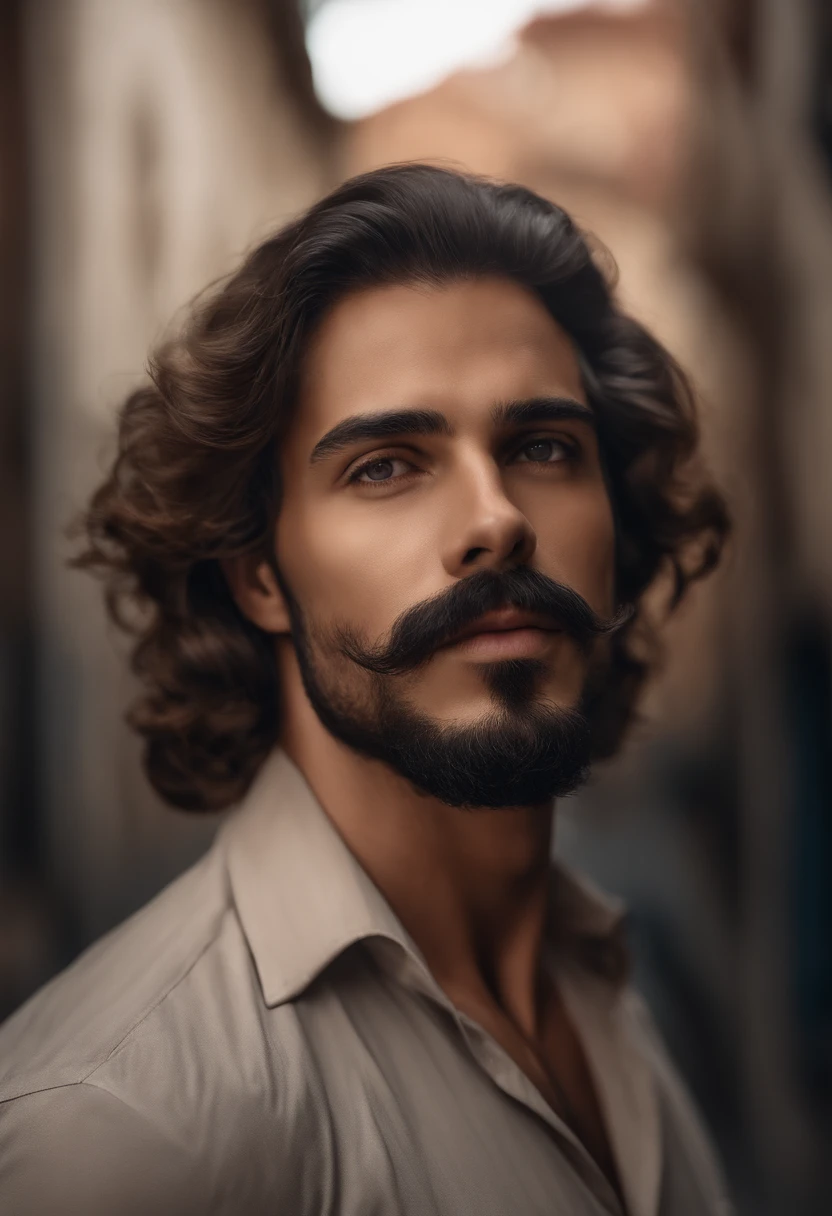 Homem brasileiro musculoso com barba e bigode na camisa branca, best quality,4k,8k,homem muito atraente com barba, pelos faciais bem cuidados, FOFO, breath-taking, Realista, imagem ultrarrealista, Bigode Natural, macho velho,foto retrato suave 8 k, retrato muito detalhado, bigode grosso, estilo hiper-realista, barba fina e brilhante, pelos faciais curtos, Bartstoppeln, FOFO, rosto detalhado, retrato ultra realista, cabelos grisalhos,terno elegante, boca aberta,