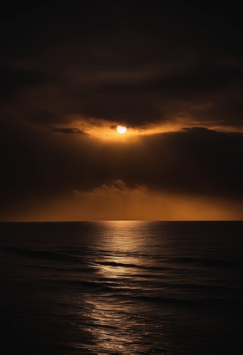 Imagine a deep darkness that covers the earth like a dark mantle. The darkness is so dense that you can barely make out any outline. De repente, no horizonte, A soft ray of light begins to break through this darkness, Designing a golden line in the night sky.