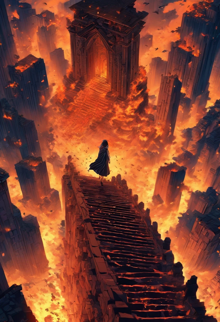 （Hellfire destroyed the last first order of the caleras after the earthquake：1.3），（Solo un tramo de esCaleras：1.3）roto，The Roads Are Messy，Valle del Monumento，Valle del Monumento，Geometrically, Ida destroys the Raven，EsCaleras del infierno al Cielo, isometric art, Small steps leading down, inspirado por M. C. EsCher, inspirado por M.C. EsCher, isometric game, inspirado por MC EsCher, Sube a la torre, EsCaleras