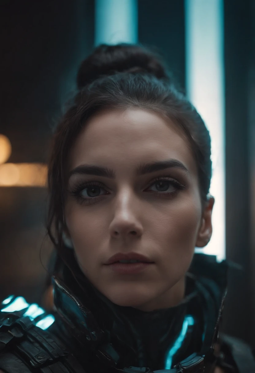 Fotografia de retrato hiper realista de um majestoso cavaleiro real cyberpunk moderno, 64 mil, master part, UltraHD