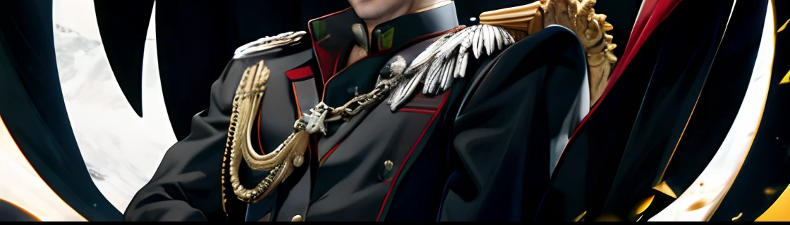 (absurdos, Altas, ultra detalhado), 1 masculino, maduro, Handsome, cara musculoso alto, ombros largos, detalhes intrincados, colorido, mais alto detalhado, fantasia, real, nobre, Almirante, short hair, blonde hair, olhos azuis, Comandante de Frota, marinha, comandante, uniforme branco