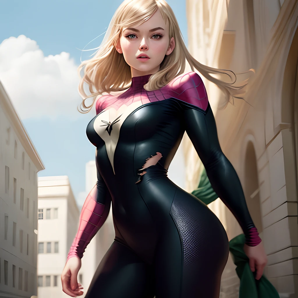 Gwen Stacy ripped suit