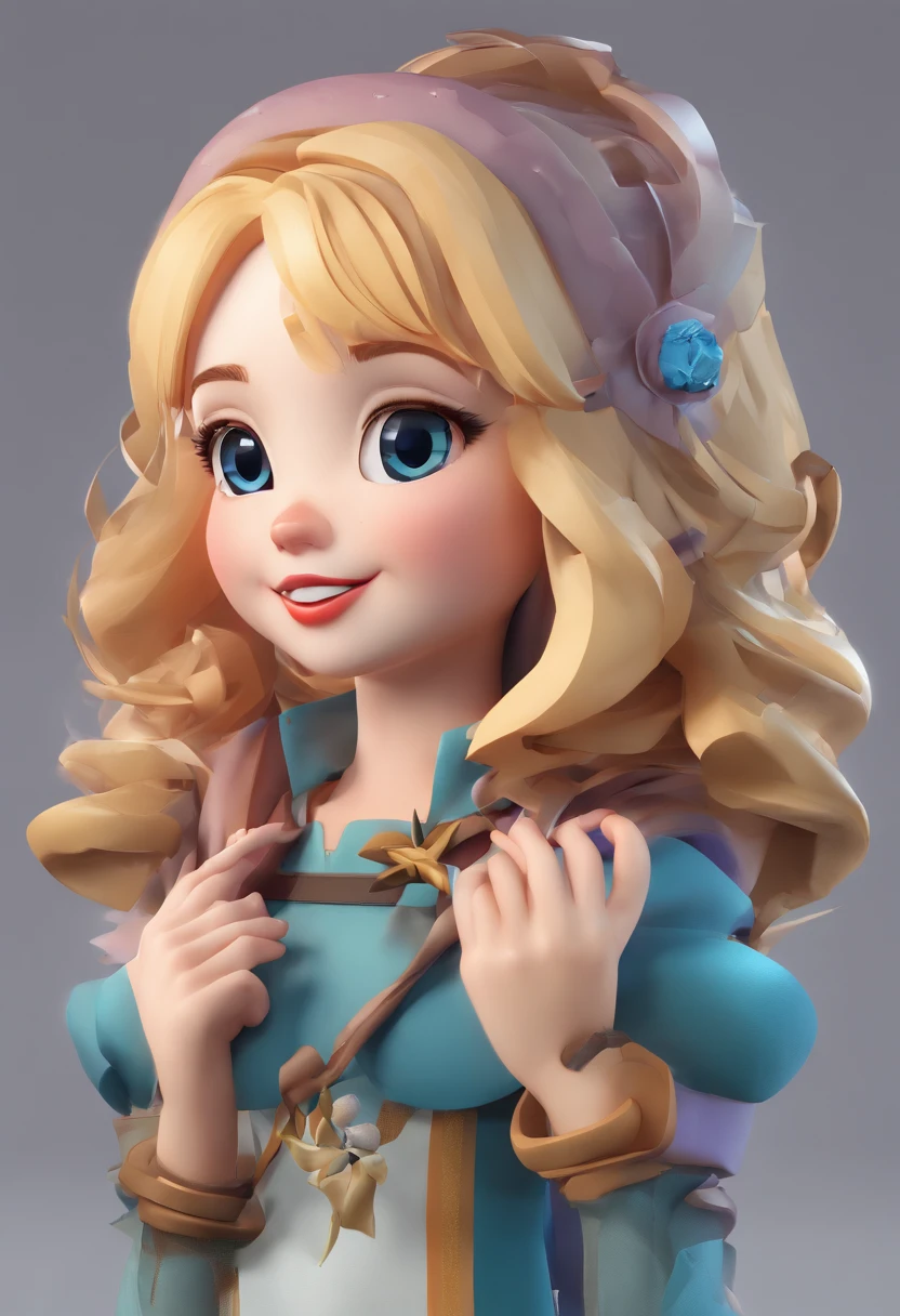 best quality, master part, fotorrealista, extremamente detalhado CG unidade 8k papel de parede, Chibi,1girl, Elsa,sozinho, cheio_corpo, sorrir, Olhando_em_visualizador, ao ar livre,