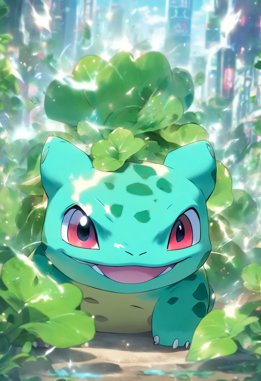 Bulbasaur tiene un auricular,the highest picture quality,Cinematic Texture,Una obra maestra,tmasterpiece,horizontal, fondos de pantallak