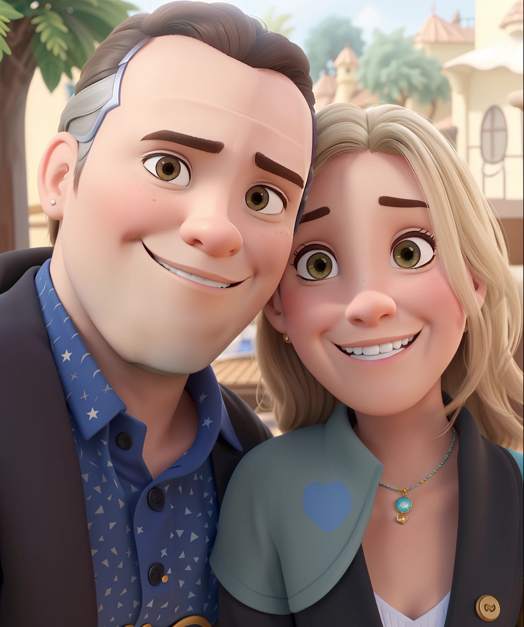 Casal estilo Disney pixar, alta qualidade, melhor qualidade na europa