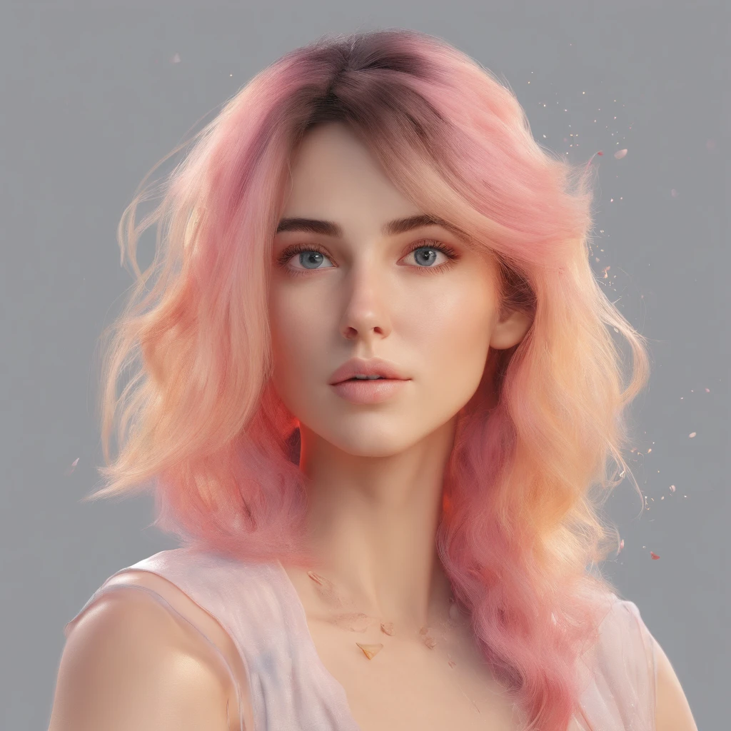 (8k, best quality, master part:1.2),(best quality:1.0), (Ultra Highres:1.0), Aquarela, uma mulher bonita, ombro, fitas de cabelo, Directed by: Agnes Cecile, retrato de meio corpo, design brilhante extremamente luminoso, pastels colors, (tinta:1.3), Luzes de outono,