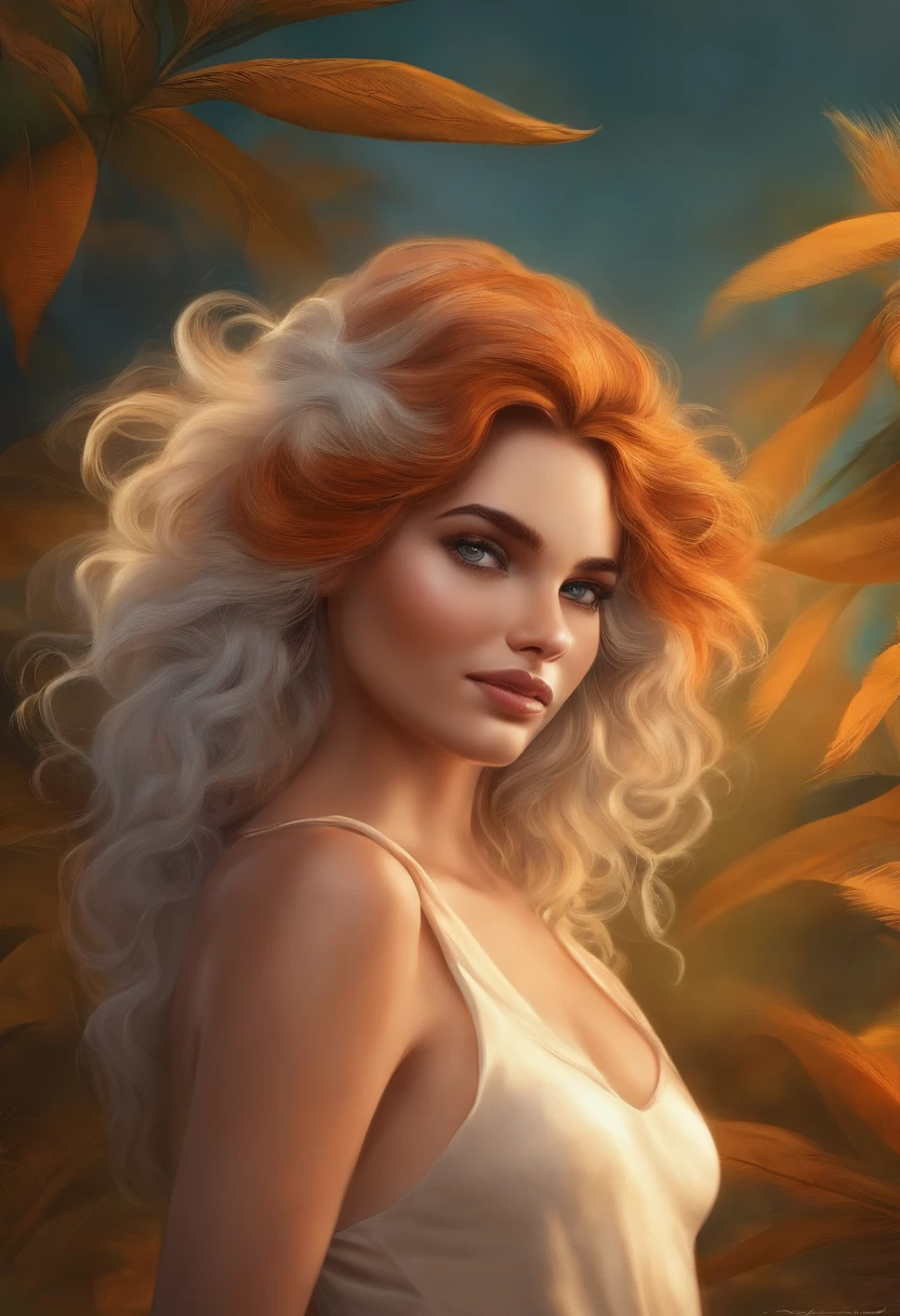Personagem dos desenhos animados de uma mulher de pele branca olhos mel, cabelos castanhos encaracolados