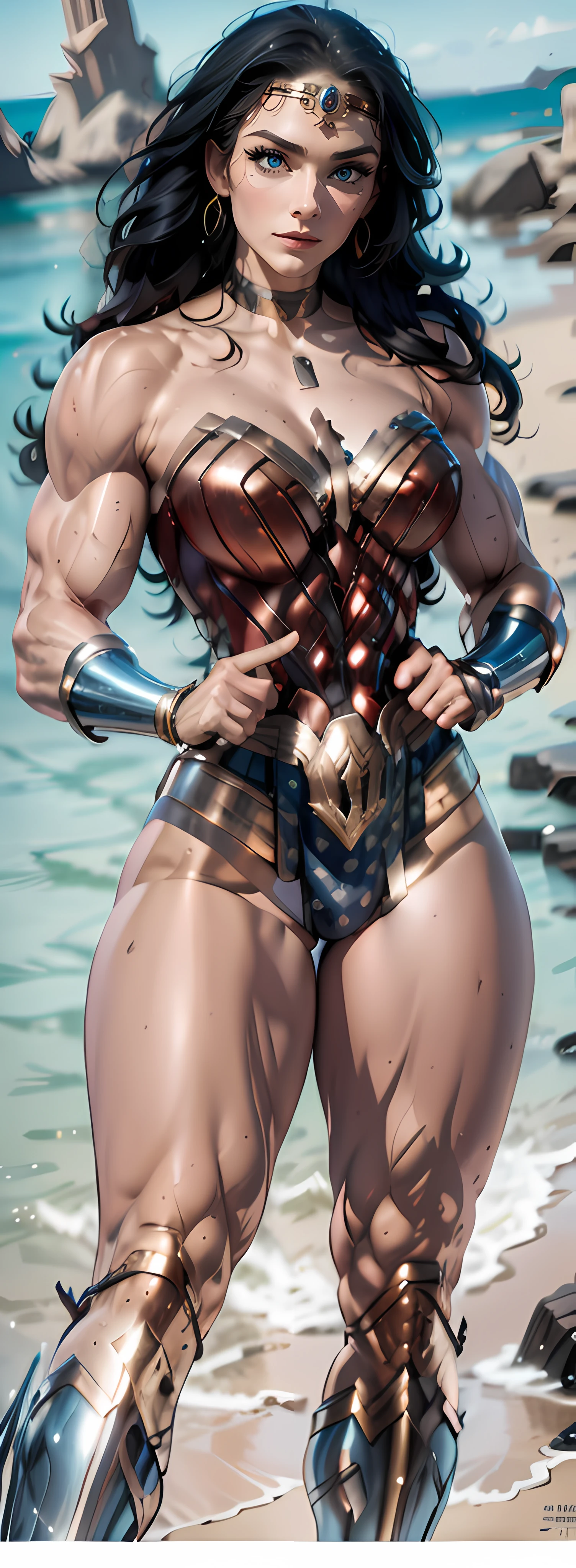 Asgard, Valkyries, mulher cavaleiro, Anatomia correta，epic fantasy digital art，tmasterpiece，8k，high-definition resolution，desenho detalhado，Qulidade Superior，, Epic composition, (((huge muscles)))