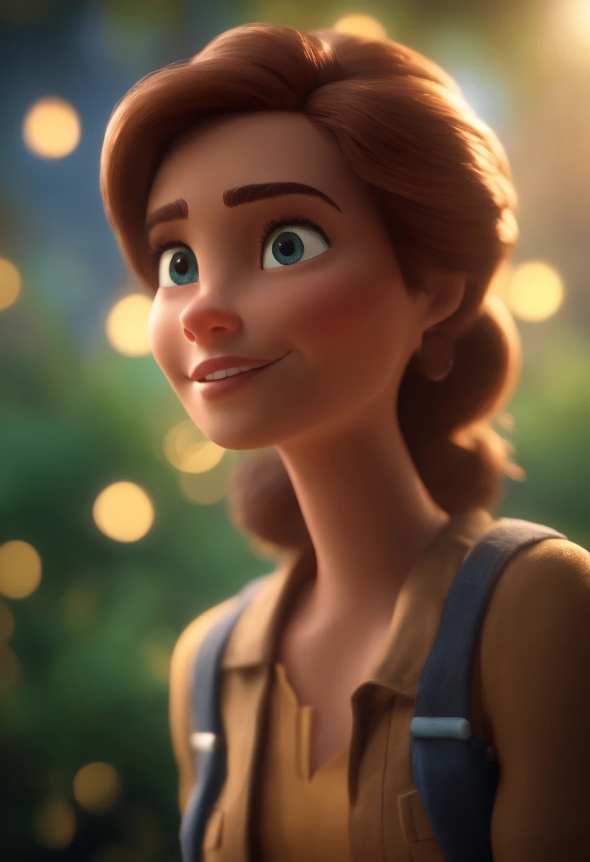 Garoto, estilo disney, tom de pele: claro: Cabelo: marrom escuro, liso, curto, penteado para o lado direito. camisa: social, Cor azul. Fundo: Gray and white gradient,Comemorando, Hands raised, sorrindo, feliz, (estilo pixar) (obra-prima:1.2) (bokeh) (melhor qualidade) (pele detalhada) (textura detalhada) (8k) (claymation) (cinematic lighthing) (foco nítido