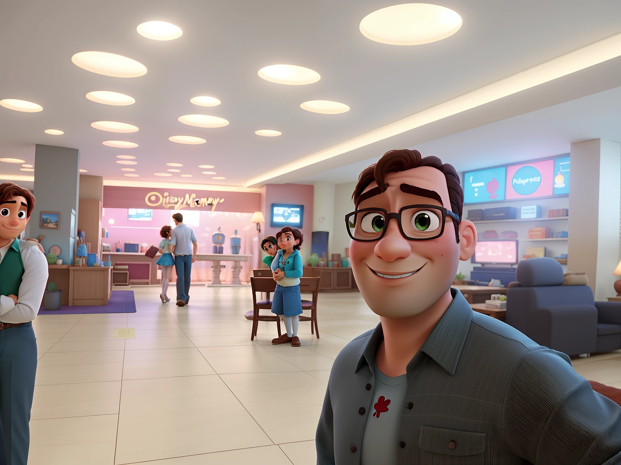 romantic couple, igual aos filmes Disney Pixar