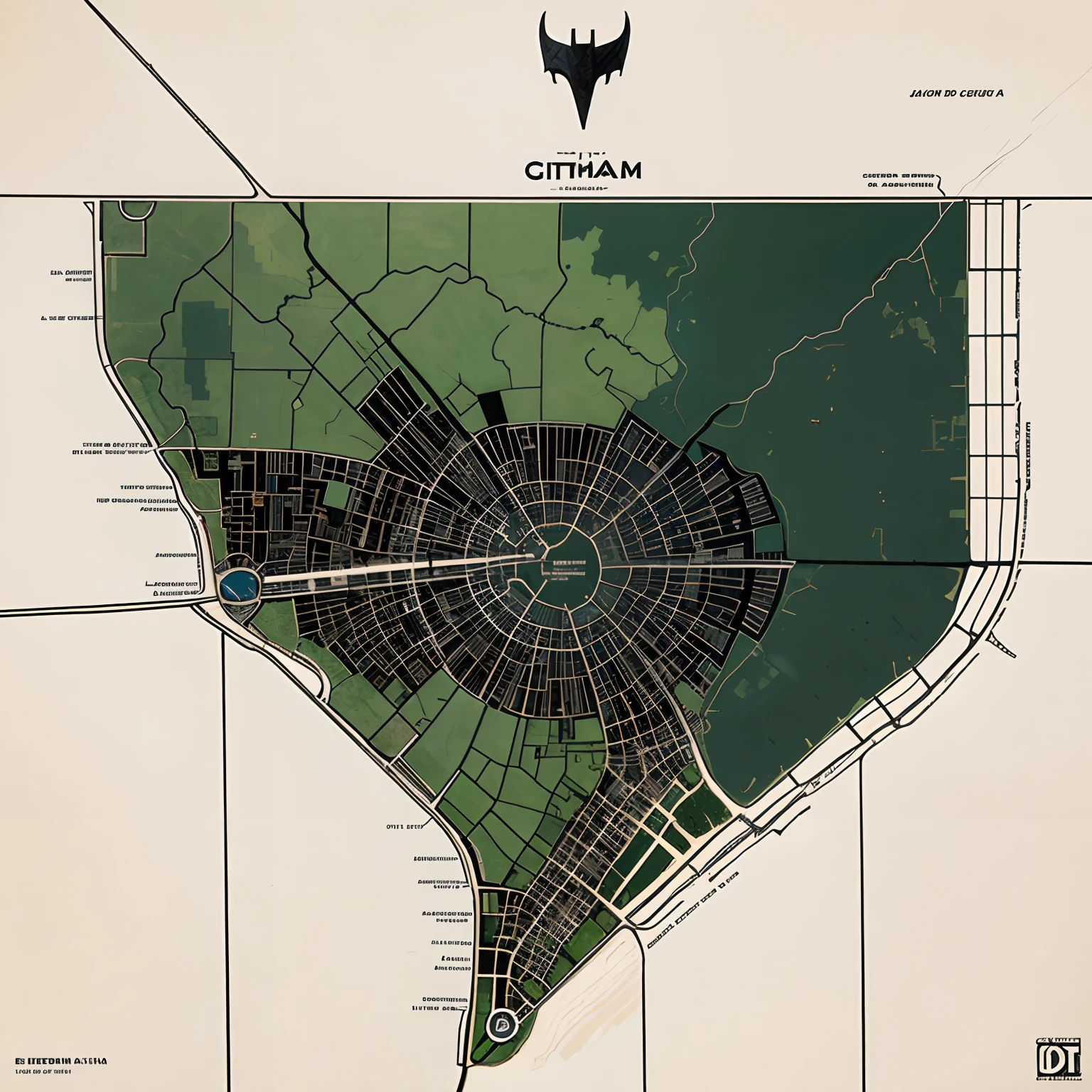Gotham city mapa