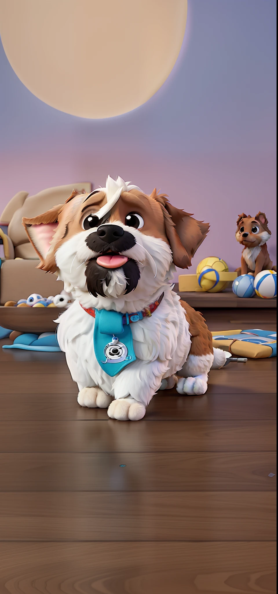 Male shitzu dog . Image with description of Disney Pixar App